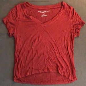 AéRopostale crop top reddish brownish color size small